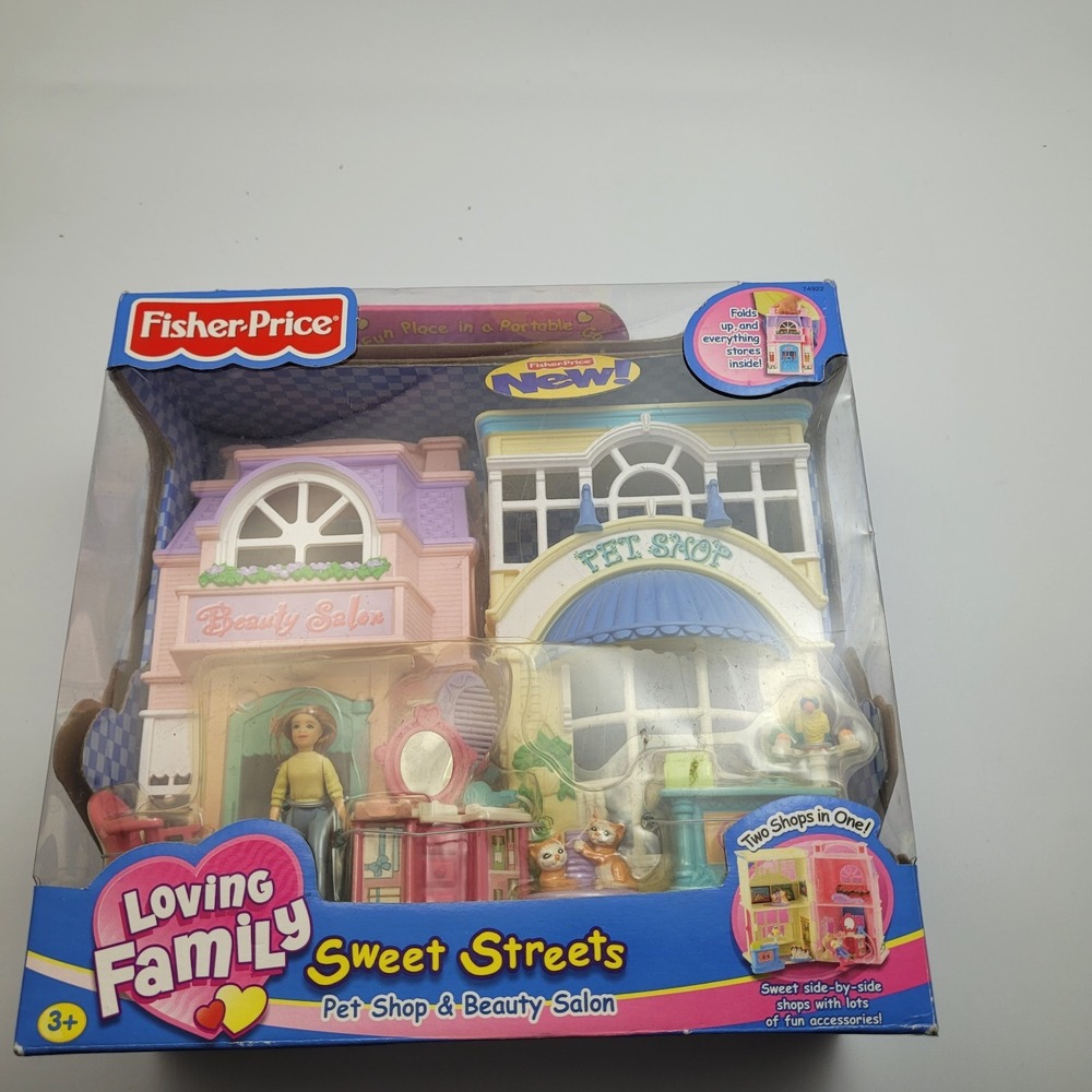 VINTAGE Fisher Price Loving Family Sweet Streets PetShop & Beauty Salon New - Picture 12 of 12